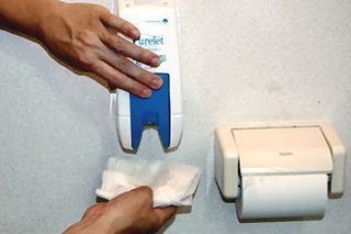 ピュアレット　使用方法５　［トイレ、便座、除菌クリーナー、業務用、経済的］