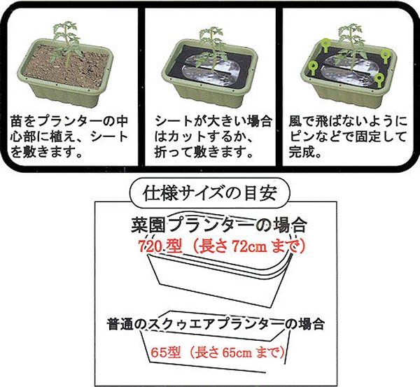 虫よけしきわらいらず　使用方法２　［害虫対策、駆除、方法、、アブラムシ、コナジラミ］