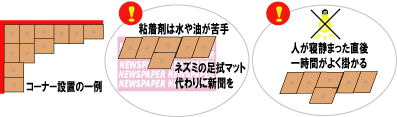 プロボードＳ　上手な粘着板の使い方１　［ネズミ（鼠・ねずみ）、駆除、対策、退治、捕獲、家、害、野良猫（ネコ・ねこ）、粘着シート］